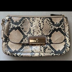 Coach Python embossed clutch